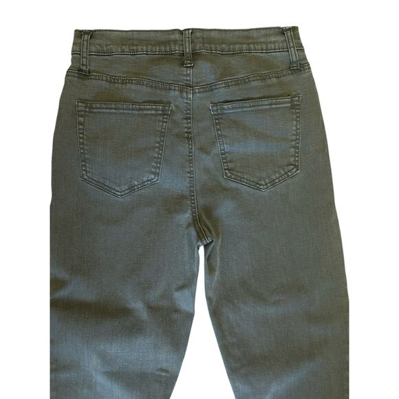 Altar’d State Olive Green Distressed Skinny Stretch Jeans Button Fly 27/5 - Picture 4 of 5